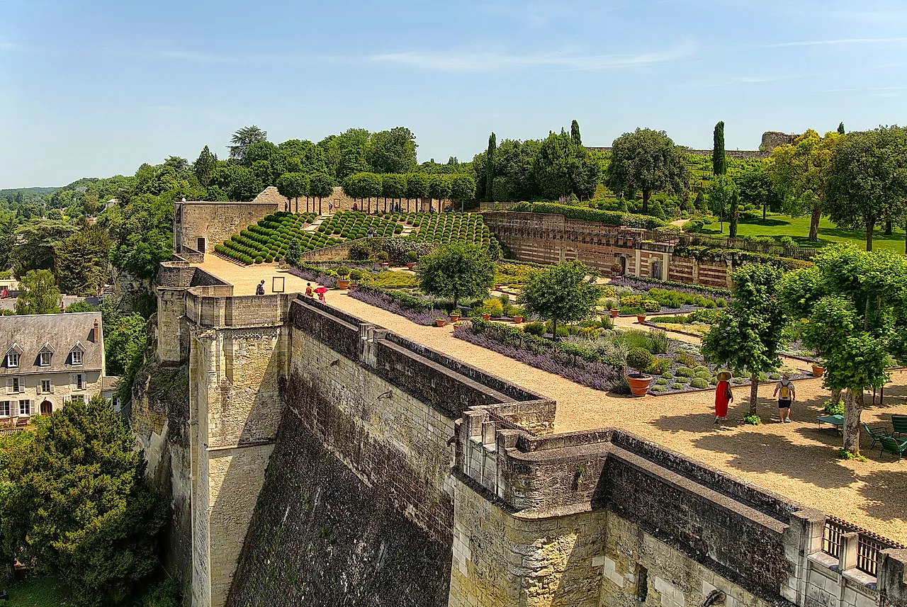 The ramparts and hanging gardens of the Royal Château of Amboise above the Loire